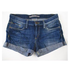 JOE'S JEANS CUFFED JEAN SHORTS IN FADED BLUE SZ 27